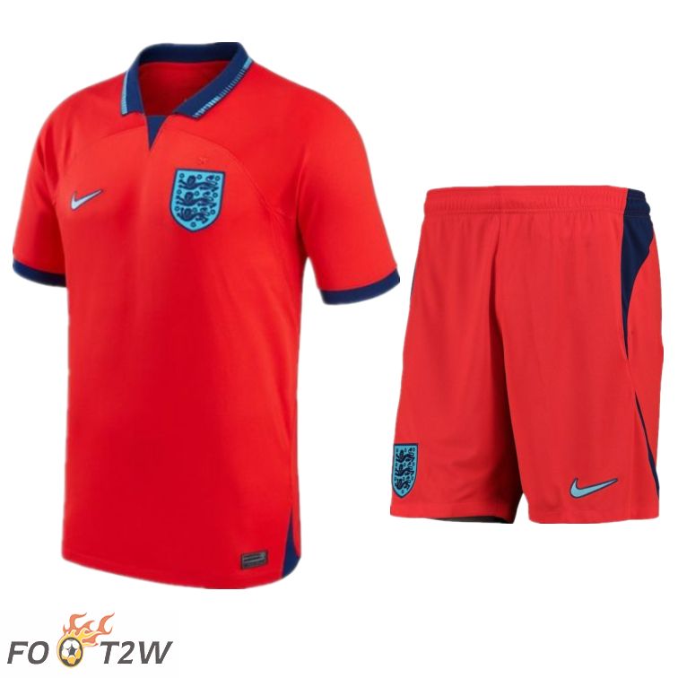 Ensemble Maillot Foot Angleterre Exterieur + Short Coupe Du Monde 2022