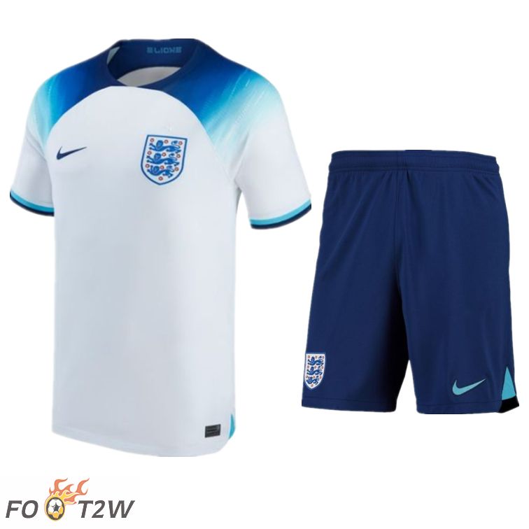 Ensemble Maillot Foot Angleterre Domicile + Short Coupe Du Monde 2022